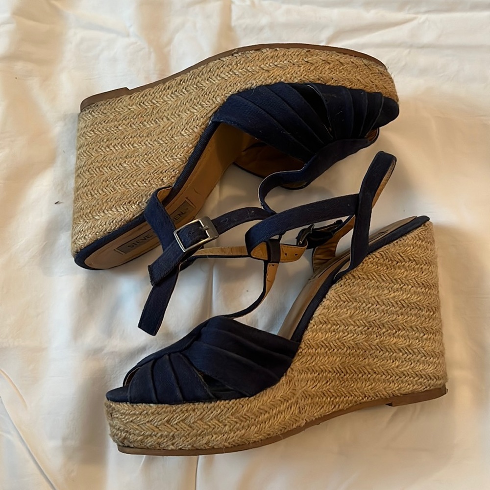 Steven Madden Navy Espadrilles